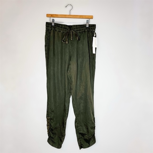 Caslon Pants - New Caslon Olive Green Women's Joggers Small